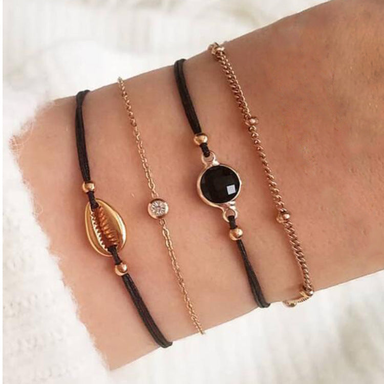 New Ladies Bracelet Bracelet Set Fashion Starfish Shell Pearl Combination Bracelet