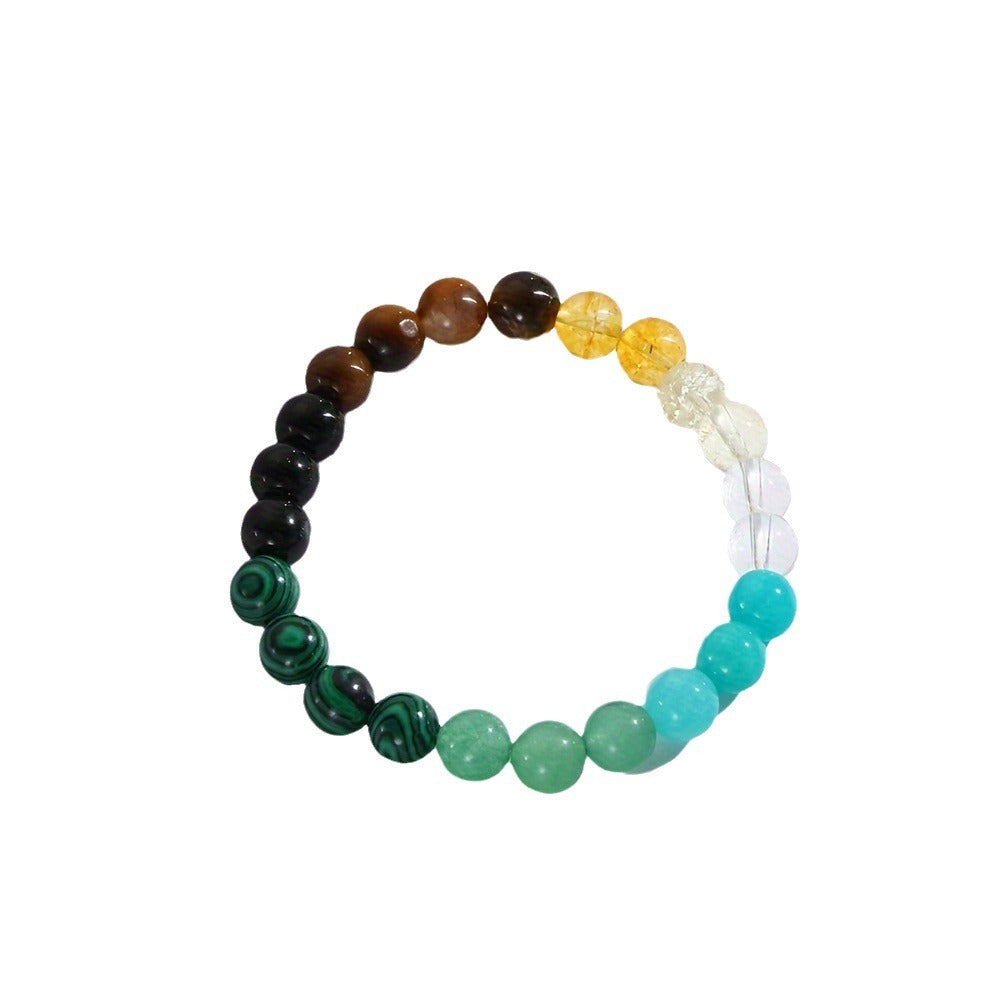 Citrine & Malachite Crystal Bracelet – Attract Abundance, Wealth & Protection