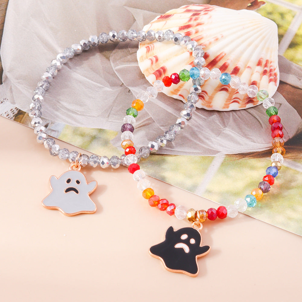 Ornament Halloween Ghost Beaded Bracelet Set Creative