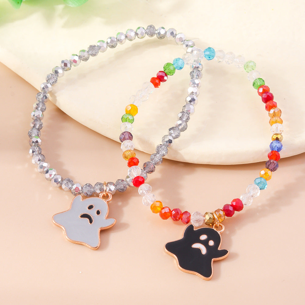 Ornament Halloween Ghost Beaded Bracelet Set Creative
