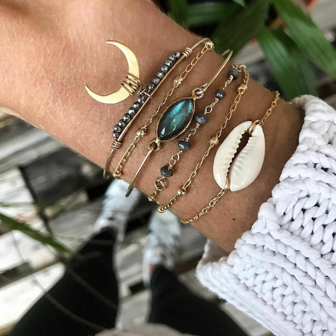 New Ladies Bracelet Bracelet Set Fashion Starfish Shell Pearl Combination Bracelet
