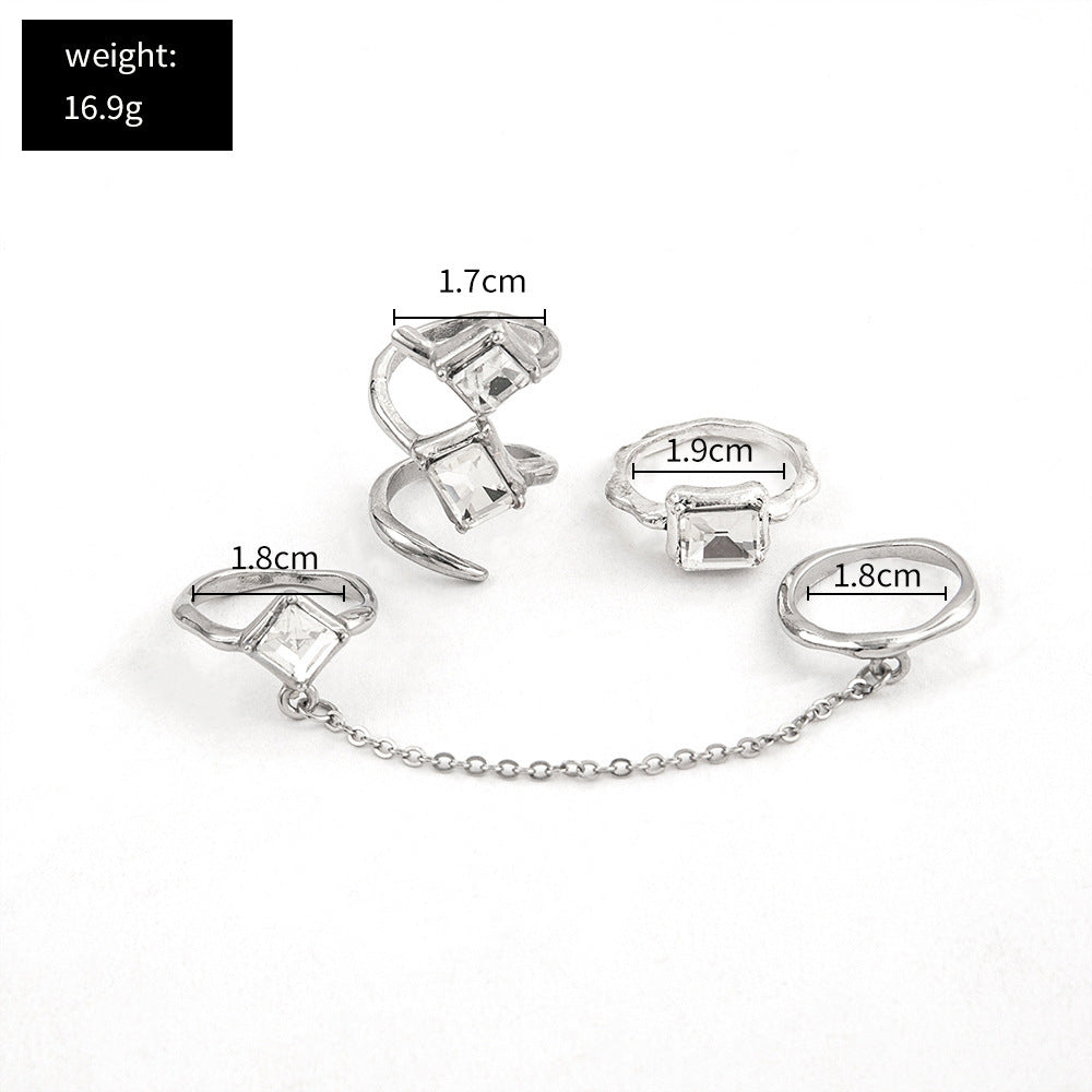 Knuckle Ring Fashion Trend Three-Piece Set