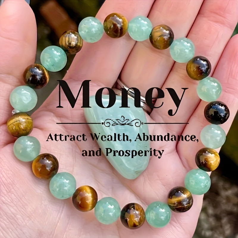 Citrine & Malachite Crystal Bracelet – Attract Abundance, Wealth & Protection