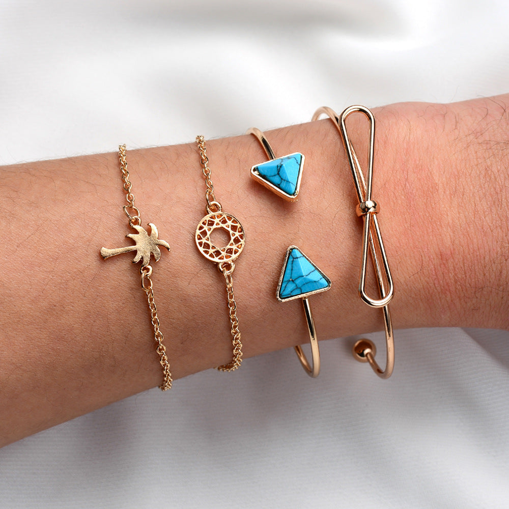 New Ladies Bracelet Bracelet Set Fashion Starfish Shell Pearl Combination Bracelet