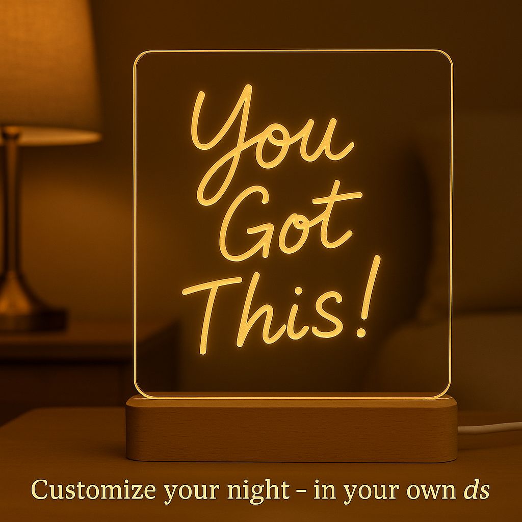 Creative Note Board Creative Led Night Light-USB Message Board For Personalized Notes