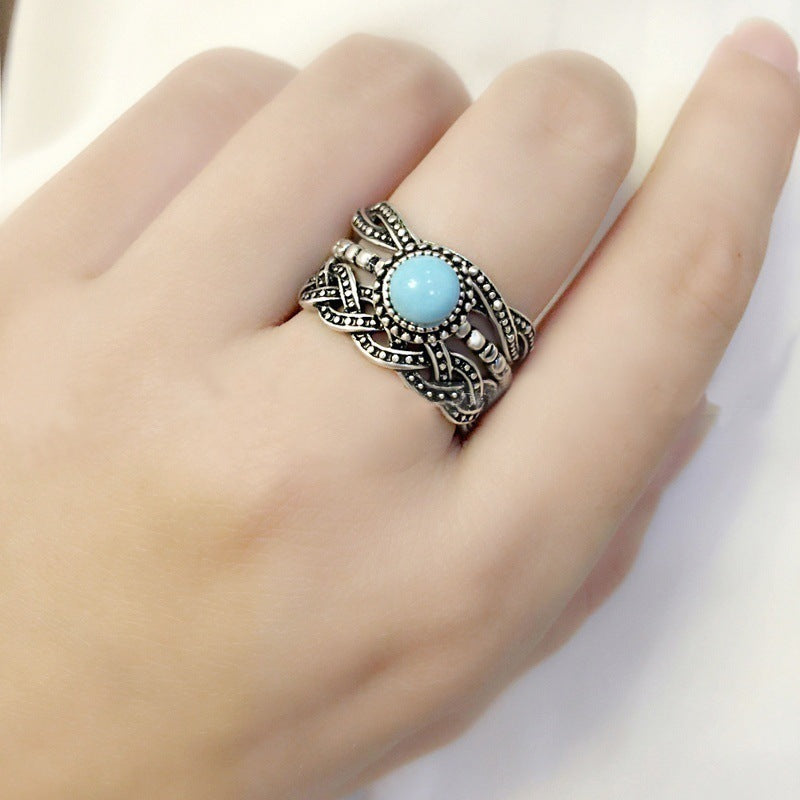 Turquoise Ladies Vintage Ring Set