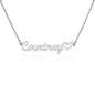 Custom Name Necklace with Heart - Personalized Name Pendant for Women- Gift for Her,Birthday Jewelry,Gold or Silver Chain