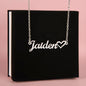 Custom Name Necklace with Heart - Personalized Name Pendant for Women- Gift for Her,Birthday Jewelry,Gold or Silver Chain