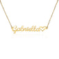 Custom Name Necklace with Heart - Personalized Name Pendant for Women- Gift for Her,Birthday Jewelry,Gold or Silver Chain