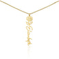 Personalized Birth Flower Name Necklace- Custom Name Pendant with Monthly Birth Month Flower