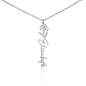 Personalized Birth Flower Name Necklace- Custom Name Pendant with Monthly Birth Month Flower