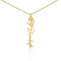 Personalized Birth Flower Name Necklace- Custom Name Pendant with Monthly Birth Month Flower