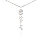 Personalized Birth Flower Name Necklace- Custom Name Pendant with Monthly Birth Month Flower