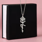 Personalized Birth Flower Name Necklace- Custom Name Pendant with Monthly Birth Month Flower