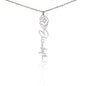 Personalized Birth Flower Name Necklace- Custom Name Pendant with Monthly Birth Month Flower