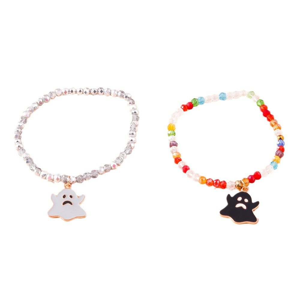 Ornament Halloween Ghost Beaded Bracelet Set Creative
