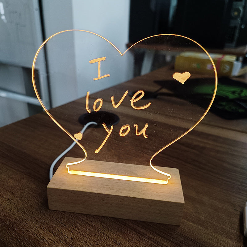 Creative Note Board Creative Led Night Light-USB Message Board For Personalized Notes