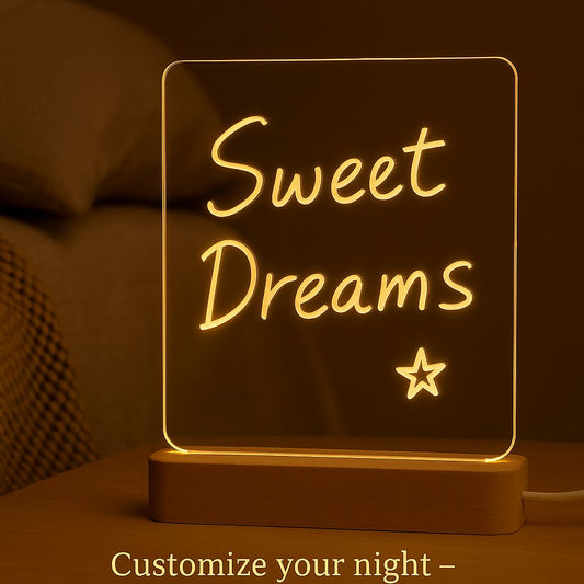 Creative Note Board Creative Led Night Light-USB Message Board For Personalized Notes